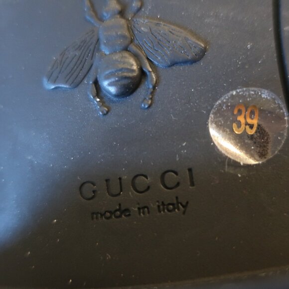 Womens Gucci Flores Ebony Mocha Guccissima Canvas Leather Moto Booties 3… - Picture 10 of 16